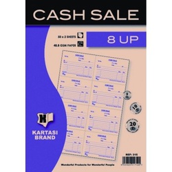 Cash Sale Book with 8 Up 50s
