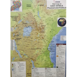 Moran Wall Map of East Africa Political/Physical