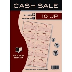 Cash Sale Book with 10 Up 100