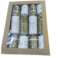 Christmas Crackers 12 Inch 8's Gold