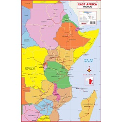 Eastern Africa Political Wall Map (KLB)