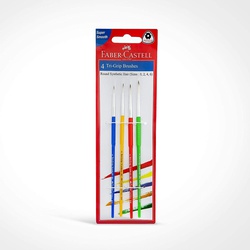 Faber Castell Brush Synthetic Tri-Grip Round set 4 pieces