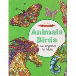 Alka Animals Birds Colouring Book for Adults