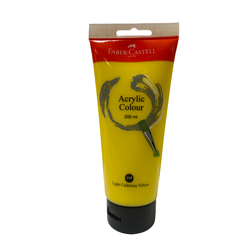 Faber Castell Acrylic Colour 200ml tube Light Cad Yellow