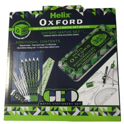 Helix Oxford Geo Stationery Bulk Pack Green