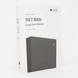 NET Bible, Thinline Large Print, Cloth over Board, Gray, Comfort Print: Holy Bible