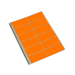 Afri Label coloured - Flourescent K22 Orange