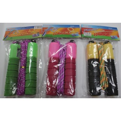 Skipping Rope with timer rubber grip handle