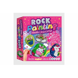 Rock Painting: Neon Unicorn Rock Painting