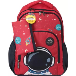 Faber Castell  School Bag P2 Astranaut 6yrs +Red