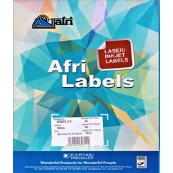 Afri Laser Labels K008-25