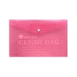 Atlas Document clear bag Red AS-F100