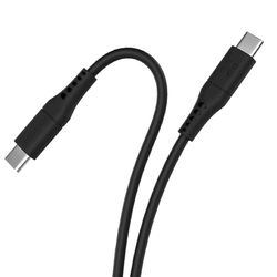 Promate  60W USB-C to USB-C Data and Charge Flexible Silicon Cable, 2m Length, Black POWERLINK-CC200.BLACK/WHITE