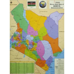 Moran Wall Map of Kenya Physical & Administrative