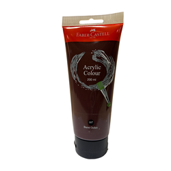 Faber Castell Acrylic Colour 200ml tube Burnt Ochre