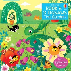 Usborne Book & 3 Jigsaws: The Garden