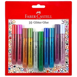Faber Castell Glue Glitter 10 Colours X 12.5Gms