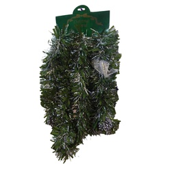 Christmas 8 Ply Tinsel Garland 5"x9ft Silver/Green