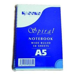 Kasuku Spiral Notebook Wide Ruled A5 50 Sheets