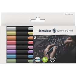 Schneider Metallic Liner Paint-It  020 1-2Mm Wallet 8'S Ml02011502