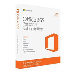 Microsoft Office 365 Personal Subscription (1 Year Subscription 1 PC + 1 Tablet)