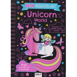 Neon Scratch Art Unicorn World