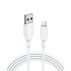 ANKER POWERLINE III USB-A CABLE WITH LIGHTNING CONNECTOR 6FT WHITE
