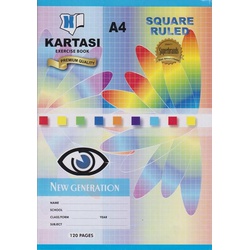 Exercise books 120pages Kartasi Brand A4 Square Manila Cover