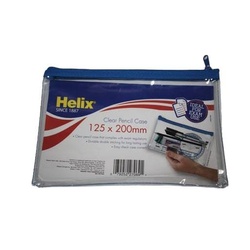 Helix PVC Clear Pencil Case 8"x 5" M77040