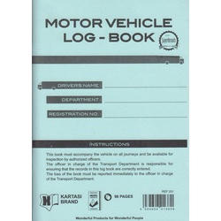 Motor Vehicle Log -Book Ref251