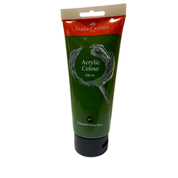 Faber Castell Acrylic Colour 200ml tube Permanent Green Olive