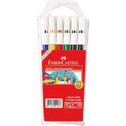 Faber Castell Pen Fibre Tip Colour Marker 6 Pieces