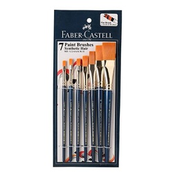 Faber Castell Brush Synthetic Hair Flat set 7 pieces