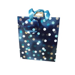 Gift Bag Blue Spots Medium