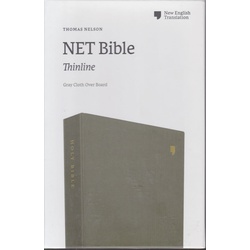 Holy Bible: NET Bible, Thinline, Cloth over Board, Gray, Comfort Print