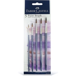 Faber Castell Synthetic Brush Round 5 pieces Assorted