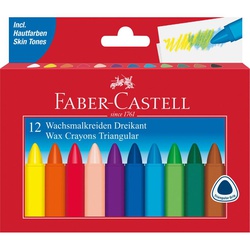Faber Castell Crayons Triangular Grip Wax 12pieces 90mm