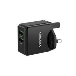 Vention Two-Port USB(A+C) Wall Charger (18W/20W) Ven-QC67-Uk