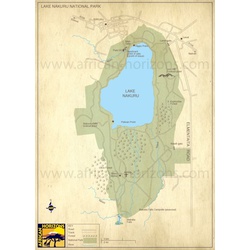 Travel guide map Lake Nakuru