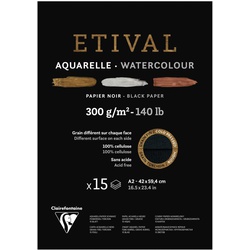 Clairefontaine Etival Watercolour Black Paper  A2 300g