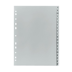 Herlitz File Divider A4-A-Z Grey 10843522