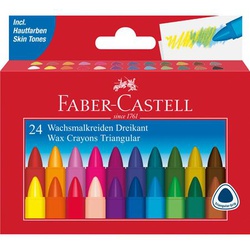 Faber Castell Crayons Triangular Grip Wax 24 pieces 90mm