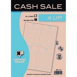 Cash Sale Book with 4 Up 50