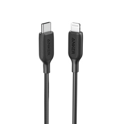 ANKER POWERLINE III USB-C TO LIGHTNING 2.0 CABLE 3FT BLACK