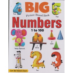 Alka Big Picture Board Book Numbers 1-100 Can Be Wiped Clean