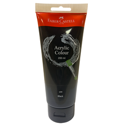 Faber Castell  Acrylic Colour 200ml tube Black