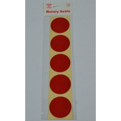 Notarial Seals 25s Red 5.5cm