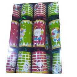 Christmas Crackers 12 Inch 8's Cartoon Santa