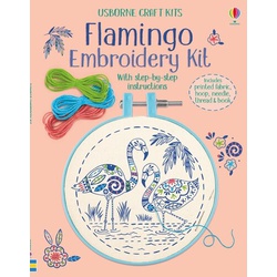 Usborne Embroidery Kit: Flamingo