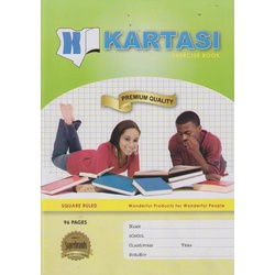 Exercise books 96 pages Kartasi Brand, A4 ,Square, Manila Cover